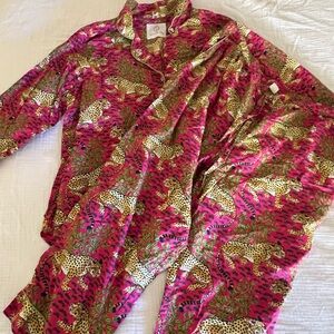 Printfresh Pink and Green Leopard Print Pajamas